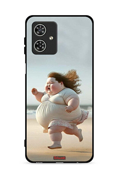 Tolwak غطاء حماية موتورولا موتو جي 54 5G - فتاة سمينة تركض