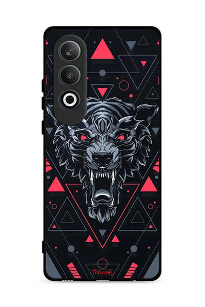 Tolwak غطاء حماية لهاتف Oppo K12 Plus 5G بتصميم الذئب المتمرّد