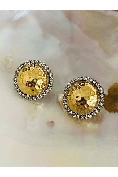 Hoop jewelery Steel Stone Vintage Model Earrings