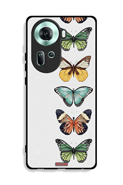 Tolwak غطاء حماية لهاتف Oppo Reno11 5G بنقشة أربع فراشات