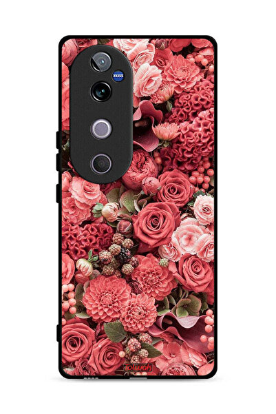 Tolwak Vivo V40 5G Protective Case Cover Peach Roses