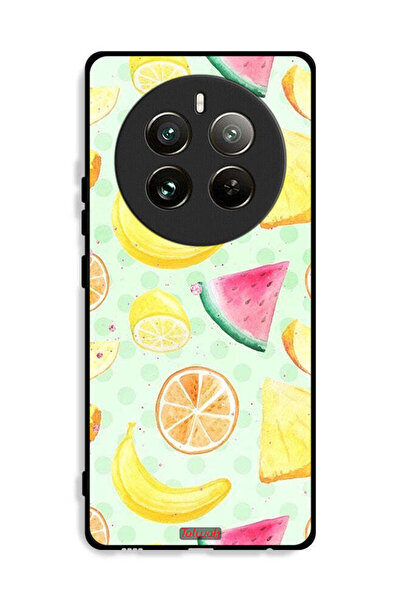 Tolwak غطاء حماية لهاتف Realme 12 Pro Plus 5G برسومات فواكه وألوان مائية