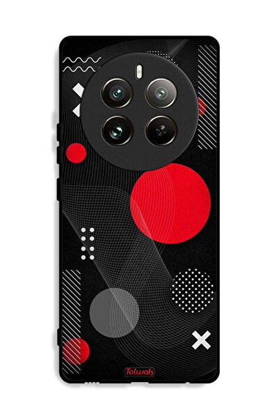 Tolwak غطاء حماية لهاتف Realme 12 Pro Plus 5G بنمط دائري ومتقاطع