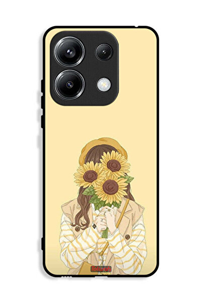 Tolwak غطاء حماية لهاتف Xiaomi Poco M6 Pro 4G بنقشة عباد الشمس مع إخفاء الوجه