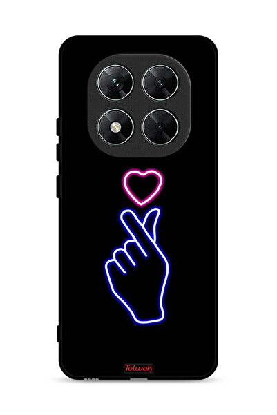 Tolwak غطاء حماية لهاتف Xiaomi Poco X7 5G بنقشة قلب سناب