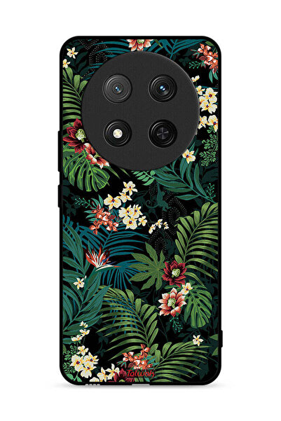 Tolwak غطاء حماية لهاتف Honor X9c 5G بنقشة أوراق استوائية