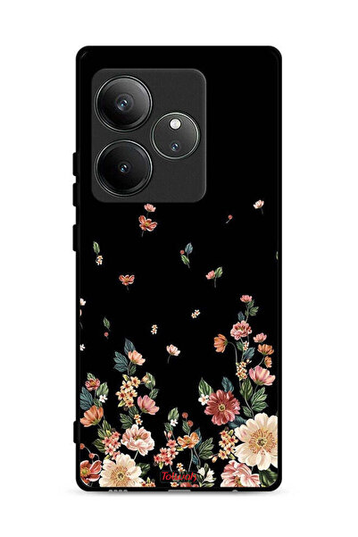 Tolwak غطاء حماية لهاتف Realme GT 6 5G مزين بزهور صغيرة في الأسفل