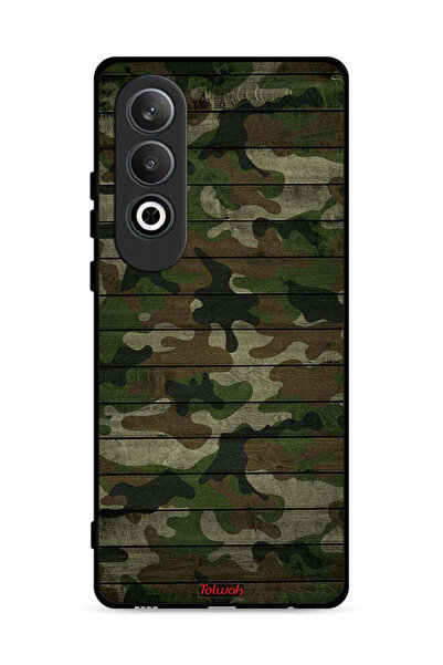 Tolwak غطاء حماية لهاتف Oppo K12 Plus 5G بنمط خشبي مموه