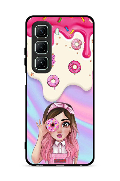 Tolwak غطاء حماية لهاتف Infinix Hot 50 5G يحمل صورة دونات