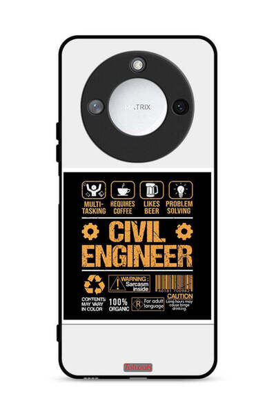 Tolwak غطاء حماية لهاتف Honor X60 5G - ملصق مهندس مدني