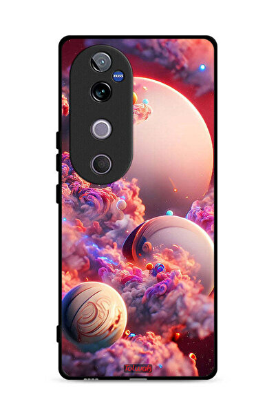 Tolwak غطاء حماية لهاتف Vivo V40 5G بتصميم غيوم وفن تجريدي