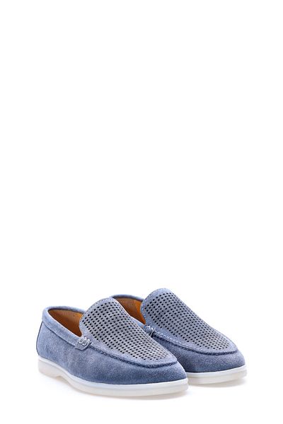 Ayakkabıhane Piele naturală în interior și exterior Albastru denim Pantofi de zi cu zi pentru bărbați AH08819131020122723