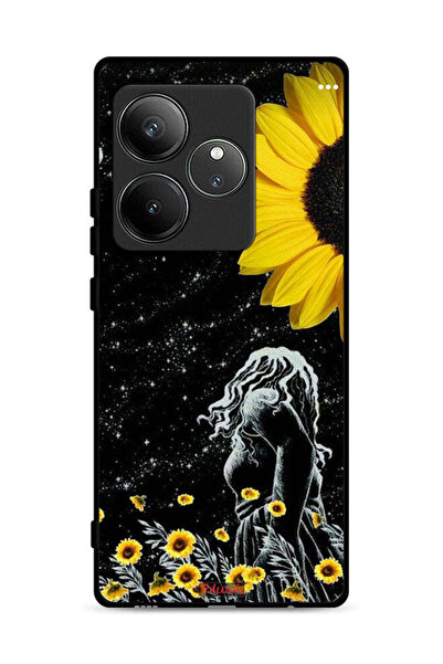 Tolwak Realme GT 6 5G Protective Case Cover Girl Look At Moon Art