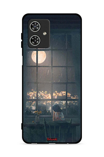 Tolwak غطاء حماية لهاتف موتورولا موتو جي 54 5G برسم القمر