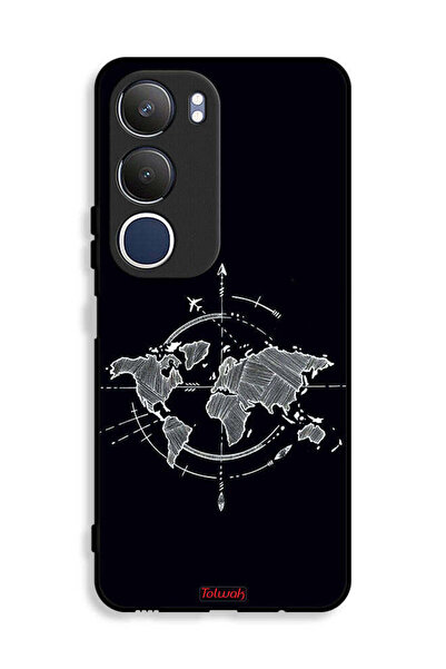 Tolwak غطاء حماية لهاتف Vivo Y19s 4G برسومات البوصلة