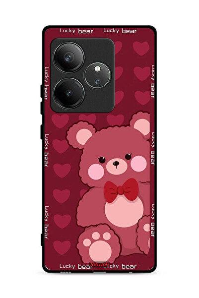 Tolwak غطاء حماية لهاتف Realme GT Neo6 5G بتصميم الدب المحظوظ