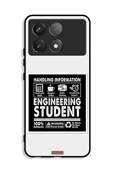 Tolwak غطاء حماية لهاتف Xiaomi Redmi K70E 5G ملصق طالب الهندسة