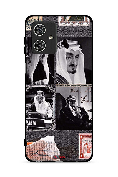 Tolwak غطاء حماية لهاتف موتورولا موتو جي 54 5G، ملصق الملك فيصل العتيق