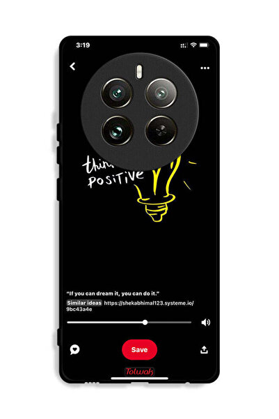 Tolwak غطاء حماية لهاتف Realme 12 Pro Plus 5G - فكر بإيجابية