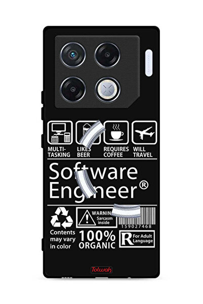 Tolwak غطاء حماية لهاتف Infinix GT 20 Pro 5G، ملصق مهندس برمجيات