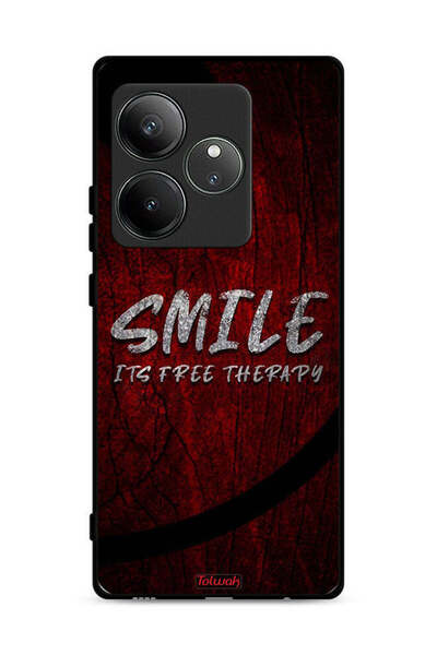 Tolwak Realme GT 6 5G Protective Case Cover Smile Its Free Therapy