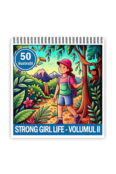 Legendary Gifts Mini coloring book, 50 illustrations Strong Girl Life - Volume II, 106 pages