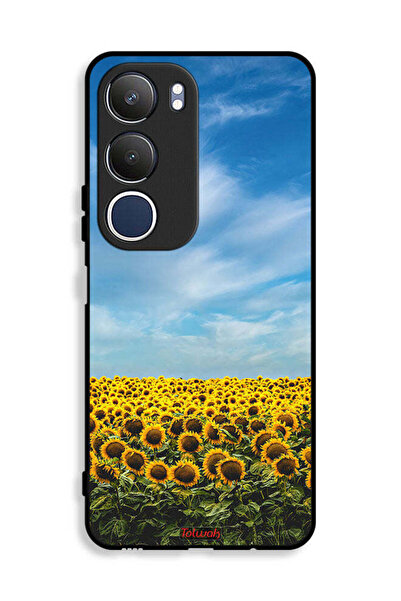 Tolwak غطاء حماية لهاتف Vivo Y19s 4G بطبعة عباد الشمس تحت السماء