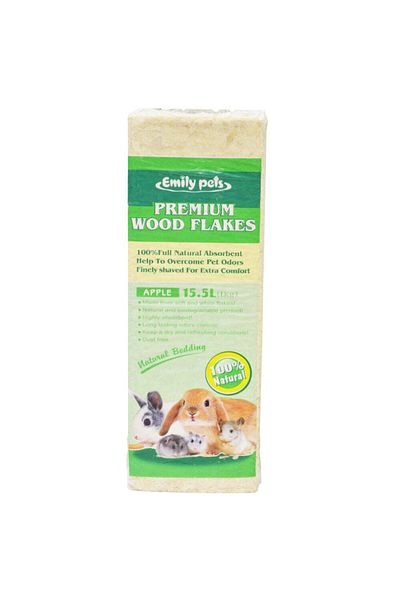 Emili Emily's Premium Wood Chips for Pets, Apple Scent - 15.5 L