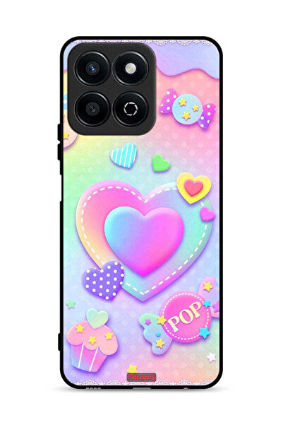 Tolwak غطاء حماية لهاتف Honor Play 60 Plus 5G برسومات قلوب البوب