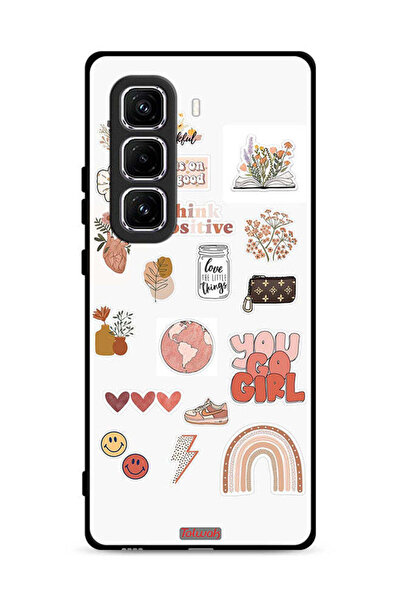 Tolwak غطاء حماية لهاتف Infinix Hot 50 Pro Plus 4G بتصميم فتاة جذابة