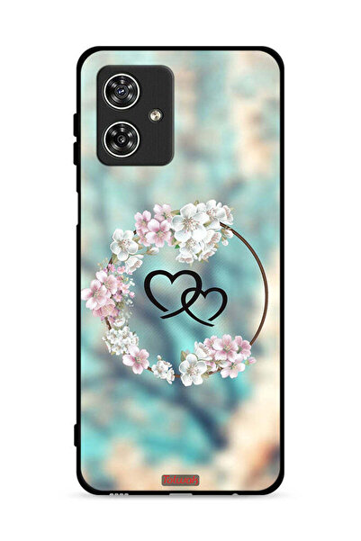 Tolwak غطاء حماية لهاتف موتورولا موتو جي 54 5G برسومات قلوب ورسومات حلقات فنية