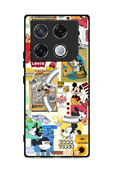 Tolwak غطاء حماية لهاتف Infinix GT 20 Pro 5G مع ملصقات ورسومات Happy