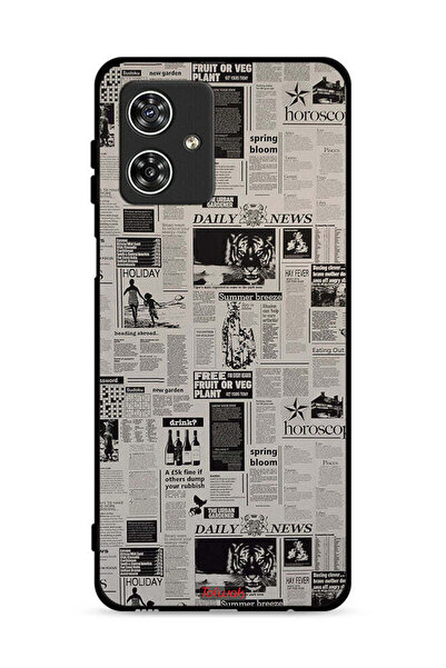 Tolwak غطاء حماية لهاتف موتورولا موتو جي 54 5G بطبعة صحيفة