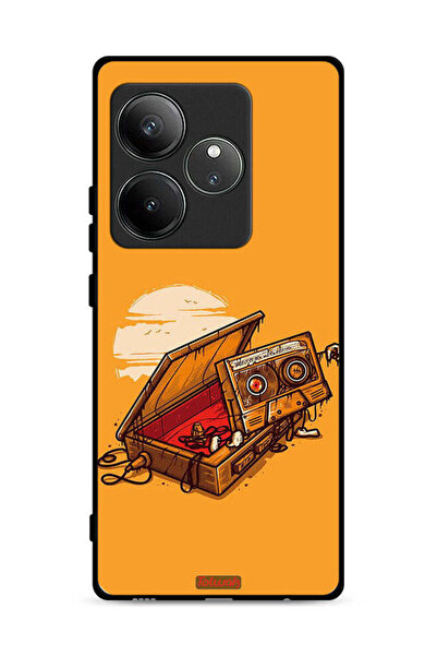 Tolwak غطاء حماية لهاتف Realme GT Neo6 5G - تصميم شريط كاسيت وشريط لاصق