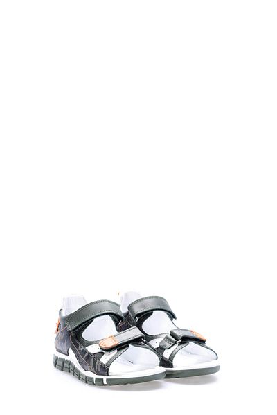 Ayakkabıhane Inside and Outside Genuine Leather Khaki Unisex Children's Sandals Ah08612241984