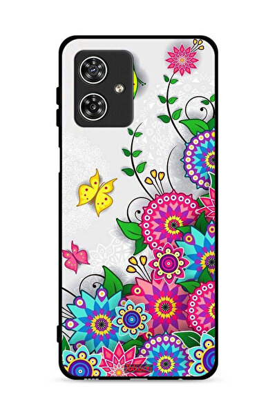 Tolwak غطاء حماية لهاتف موتورولا موتو جي 54 5G بنقشة زهور ماندالا