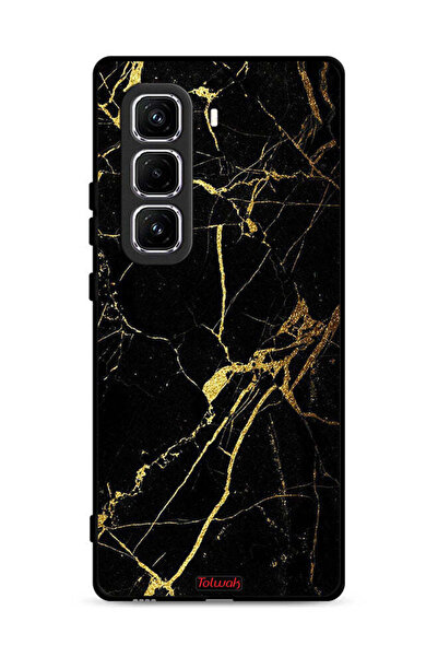 Tolwak غطاء حماية لهاتف Infinix Hot 50 Pro Plus 4G، رخامي متصدع