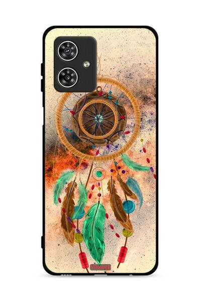 Tolwak غطاء حماية لهاتف موتورولا موتو جي 54 5G بنقشة ريش ماندالا معلق