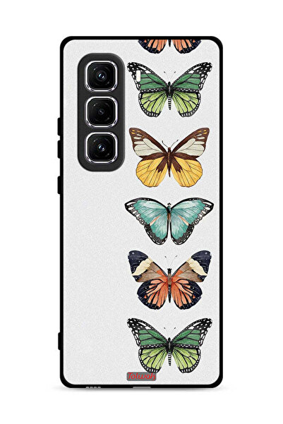 Tolwak غطاء حماية لهاتف Infinix Hot 50 Pro Plus 4G بنقشة أربع فراشات