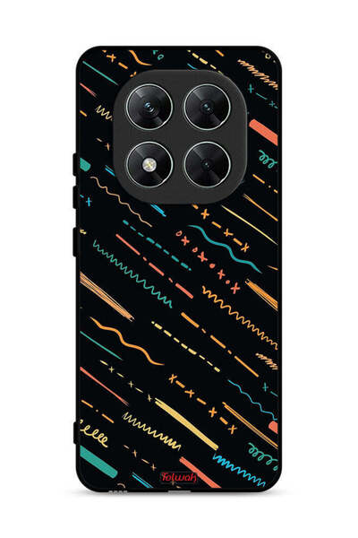 Tolwak غطاء حماية لهاتف Xiaomi Poco X7 5G بنمط تجريدي بخطوط X