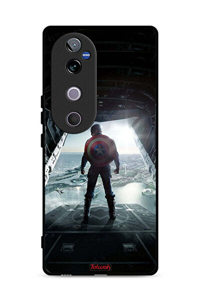 Tolwak غطاء حماية لهاتف Vivo V40 5G بتصميم صورة كابتن أمريكا