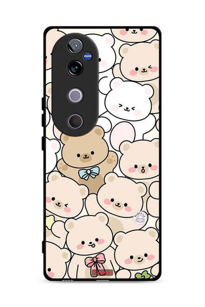 Tolwak غطاء حماية لهاتف Vivo V40 5G بنقشة دببة