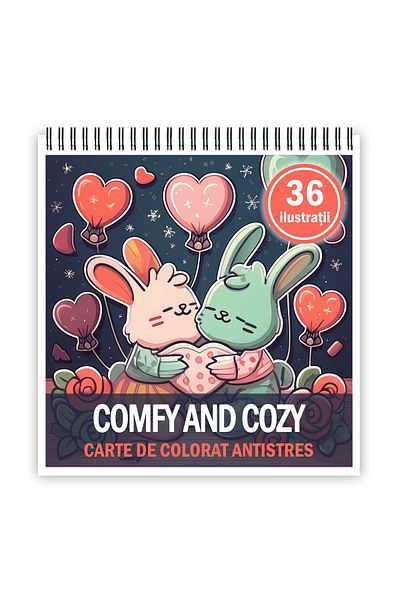 Legendary Gifts Carte de colorat antistres, 36 de imagini Comfy and Cozy, 78 pagini