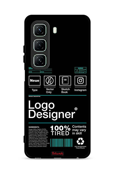 Tolwak غطاء حماية لهاتف Infinix Hot 50 5G مع ملصق شعار مصمم