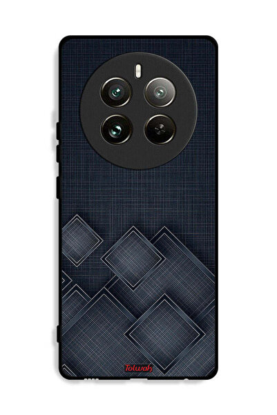 Tolwak غطاء حماية لهاتف Realme 12 Pro Plus 5G بنقشة مربعات على القماش