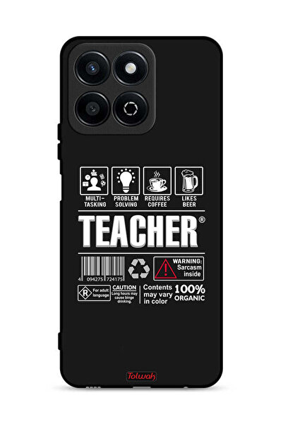 Tolwak غطاء حماية لهاتف Honor Play 60 Plus 5G، ملصق المعلم