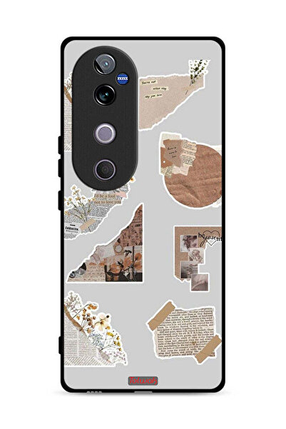 Tolwak غطاء حماية لهاتف Vivo V40 5G بقطع من الملصقات الورقية