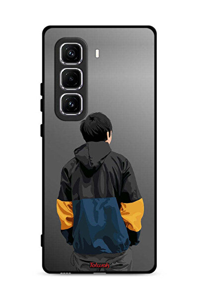 Tolwak غطاء حماية لهاتف Infinix Hot 50 Pro Plus 4G، صورة فنية لولد