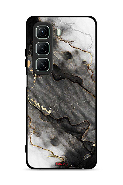 Tolwak غطاء حماية لهاتف Infinix Hot 50 5G بلون رخامي لامع