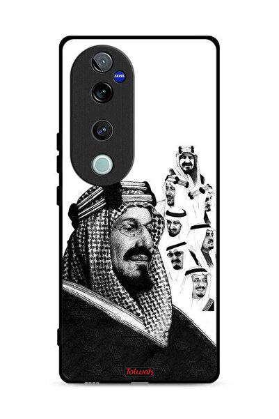 Tolwak غطاء حماية لهاتف فيفو V40 برو 5G، ملصق فني أبيض وأسود لملوك المملكة ال...
